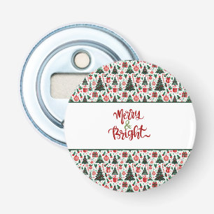 Christmas tree, presents, candy cane bottle opener