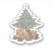 Christmas Tree Presents Sticker