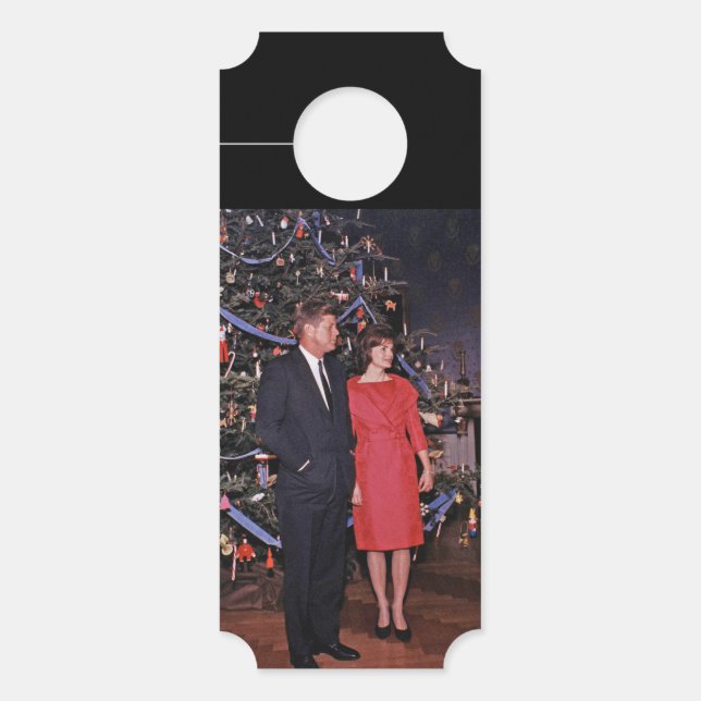 Christmas Tree President John Kennedy & Jacqueline Door Hanger (Front)