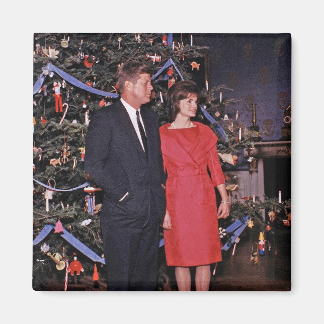 Christmas Tree President John Kennedy & Jacqueline Magnet (Front)