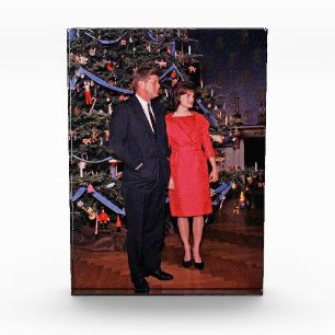 Christmas Tree President John Kennedy & Jacqueline Photo Block
