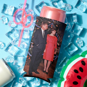 Christmas Tree President John Kennedy & Jacqueline Seltzer Can Cooler