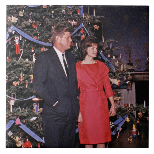 Christmas Tree President John Kennedy & Jacqueline Tile (Front)