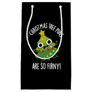 Christmas Tree Puns Are So Fir-ny Dark BG Small Gift Bag
