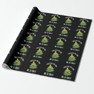 Christmas Tree Puns Are So Fir-ny Dark BG Wrapping Paper