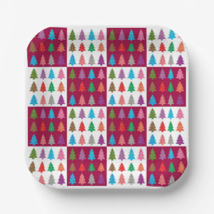 Christmas tree quilt pattern paper plate