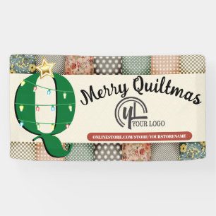 Christmas tree quilter quilting craft show booth b banner