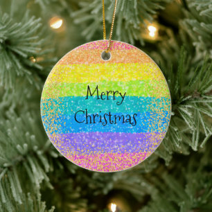 Christmas Tree Rainbow Ceramic Tree Decoration