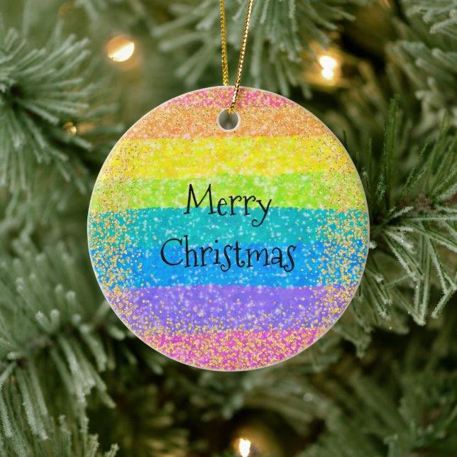 Christmas Tree Rainbow Ceramic Tree Decoration (Tree)
