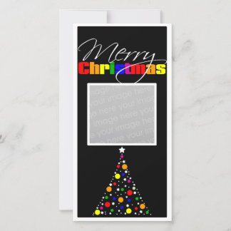 Christmas Tree Rainbow Holiday Card