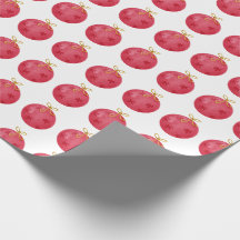 Christmas Tree Red Bauble Seamless Pattern