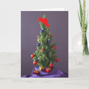 Christmas Tree Red Hat Card