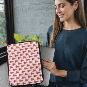 Christmas Tree Red Pattern Design Laptop Sleeve