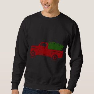 Christmas Tree Red Truck Funny Xmas Family Gift Sweatshirt