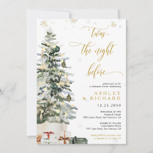 Christmas Tree Rehearsal Dinner Invitation