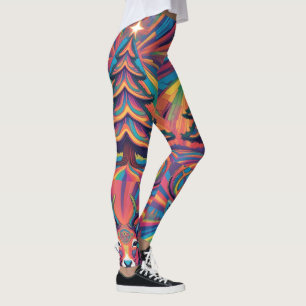 Christmas Tree & Reindeer Leggings
