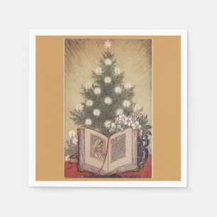 Christmas Tree Religious Vintage Paper Napkins