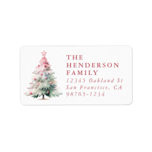 Christmas Tree Return Address Label