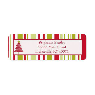 Christmas Tree Return Address Label
