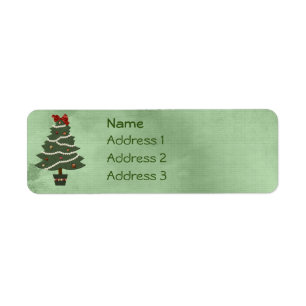 Christmas Tree Return Address Label