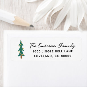 Christmas Tree Return Address Label