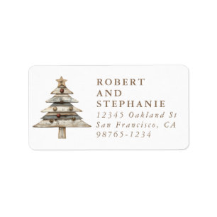 Christmas Tree Return Address Label