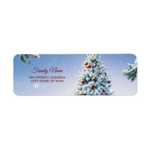 Christmas Tree Return Address Label