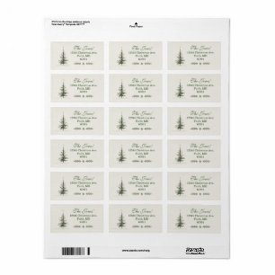 Christmas Tree Return Address Labels