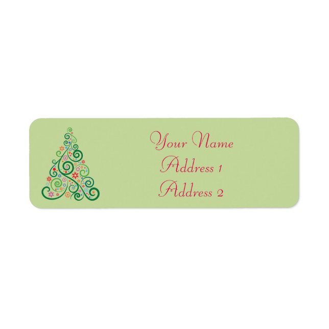 Christmas Tree Return Address Labels (Front)