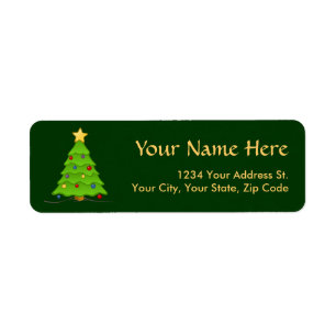 Christmas Tree Return Address Labels
