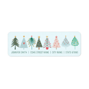 Christmas Tree Return Address Labels
