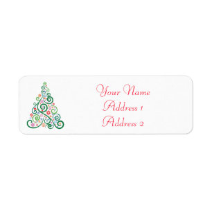 Christmas Tree Return Address Labels