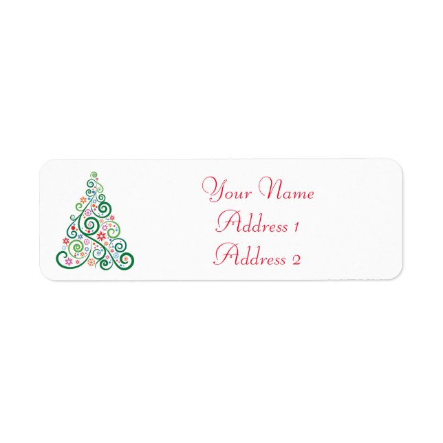 Christmas Tree Return Address Labels (Front)