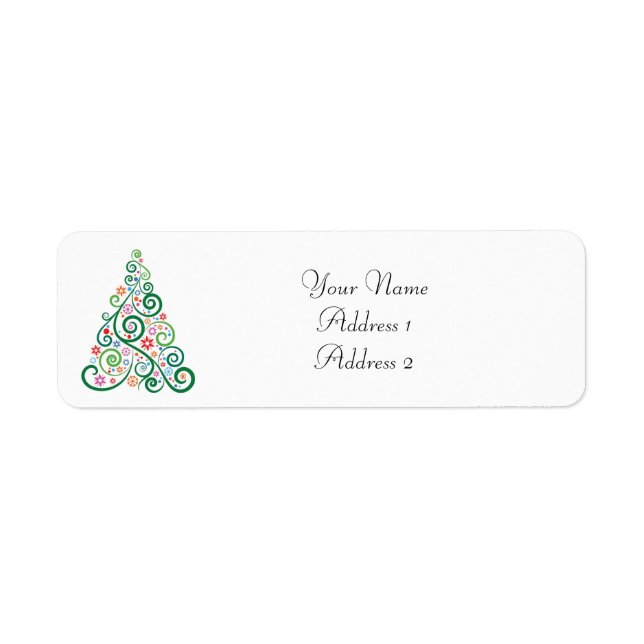 Christmas Tree Return Address Labels (Front)