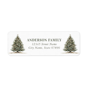 Christmas Tree Return Address Labels