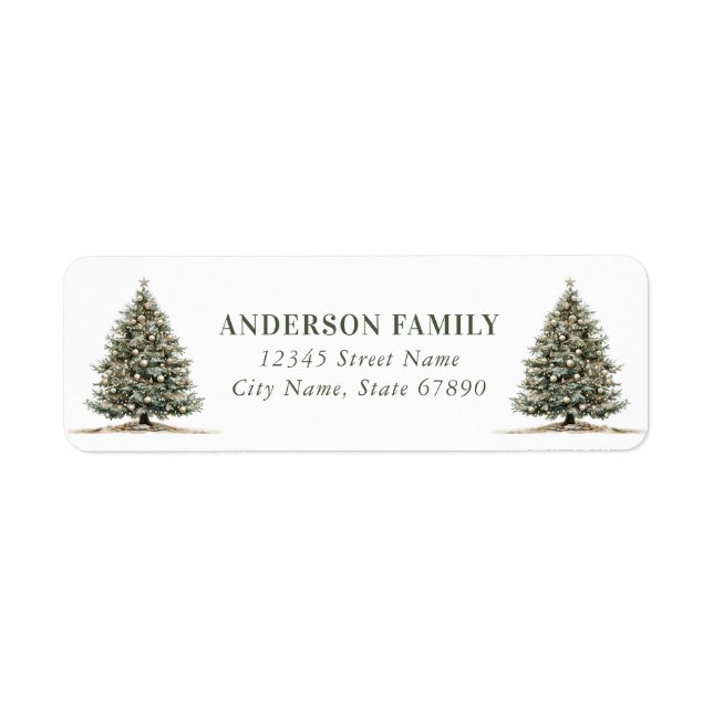 Christmas Tree Return Address Labels (Front)