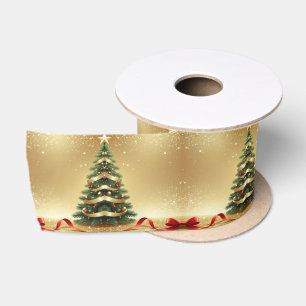 Christmas Tree Ribbons Holiday Satin Ribbon