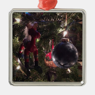 Christmas Tree Rocking Horse Metal Tree Decoration