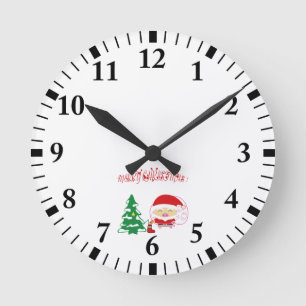 Christmas tree round clock