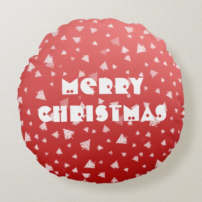 Christmas Tree Round Cushion (Front)