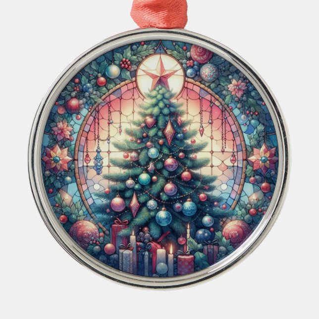 Christmas Tree Round Ornament (Front)