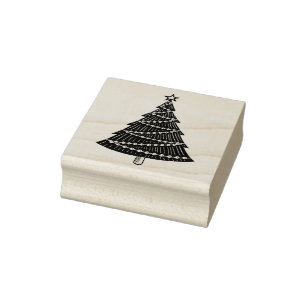 Christmas Tree Rubber Stamp