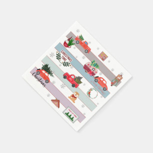 Christmas tree run napkin