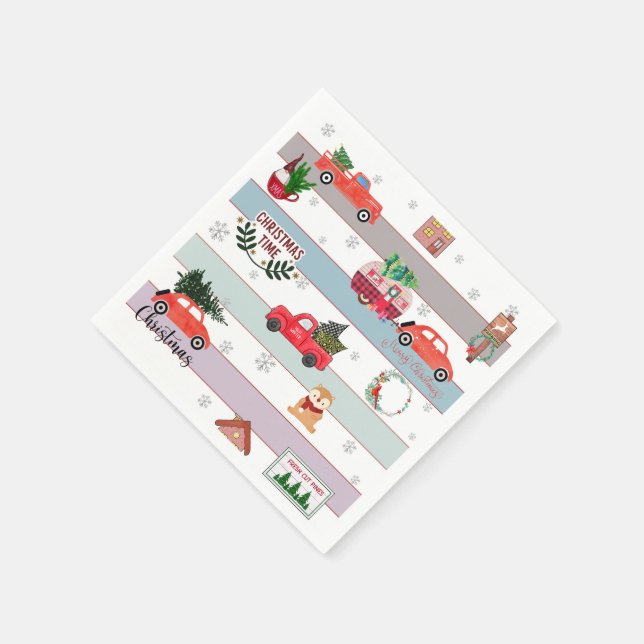 Christmas tree run napkin (Corner)