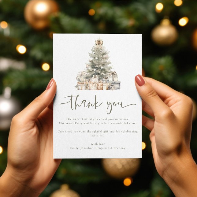 Christmas Tree Sage Script Thank You Card (Creator Uploaded)