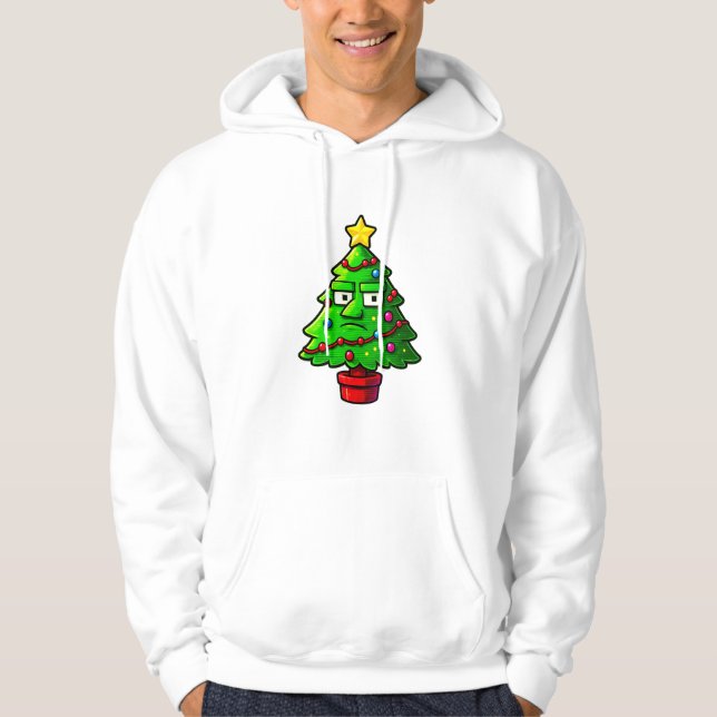 Christmas Tree Santa Brainrot Steal Video Game Hoodie (Front)