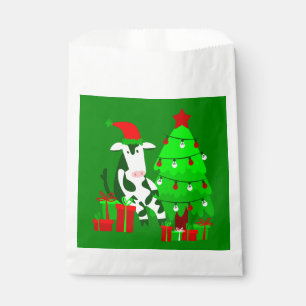 christmas tree santa claus cow favour bags
