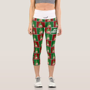Christmas tree Santa customisable blackfly Capri Leggings