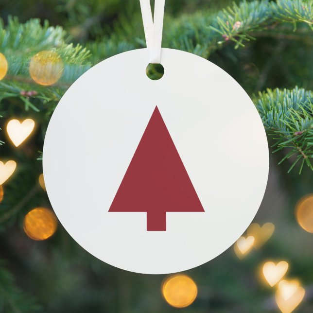Christmas Tree | Scandi Minimalist Simple Burgundy Metal Tree Decoration (Creator Uploaded)
