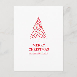 Christmas Tree Scandi Minimalist Simple Holiday Postcard